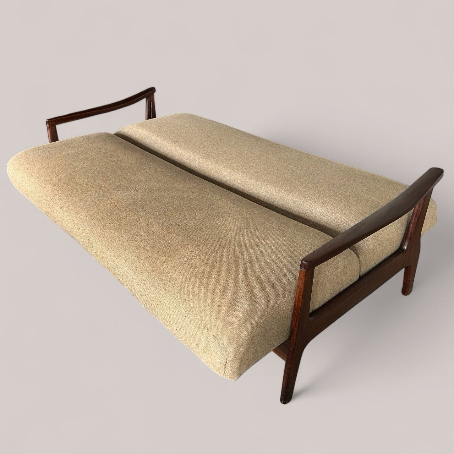 Danish Mid Century Day Bed Sofa Bed with Teak Frame
