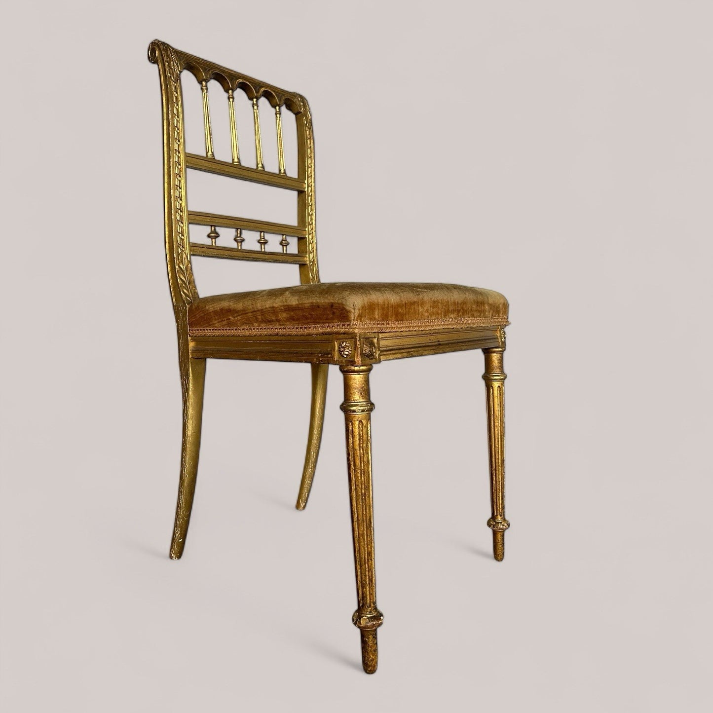 Pair of Antique Gilt Salon Chairs