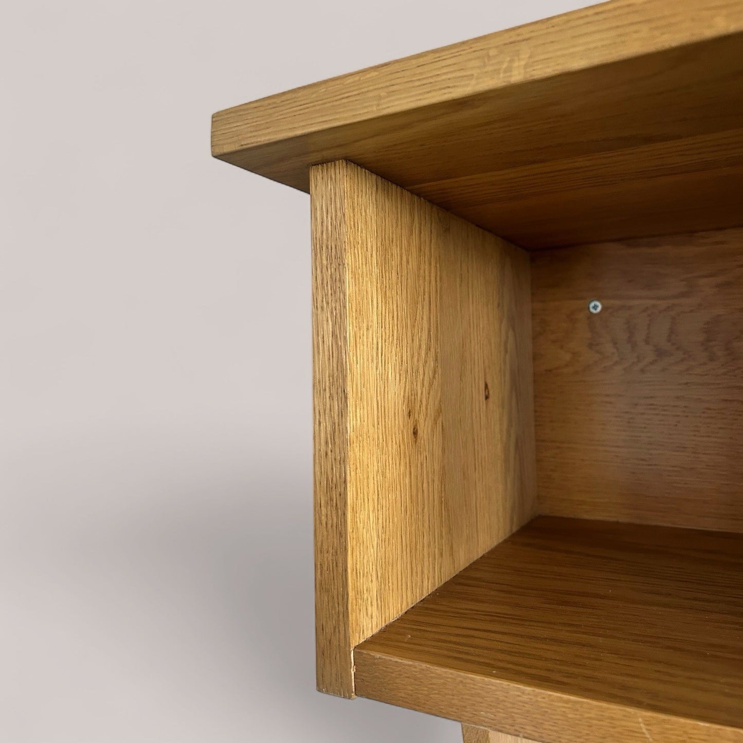 Solid Oak Wall-Mounted Coat Rack with Shelf and Cubby Storage