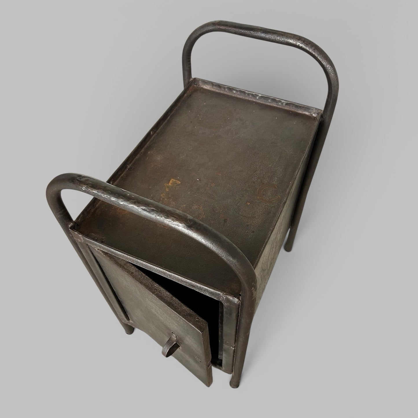 Industrial Metal Cabinet Side Table Vintage Steel Locker Cabinet