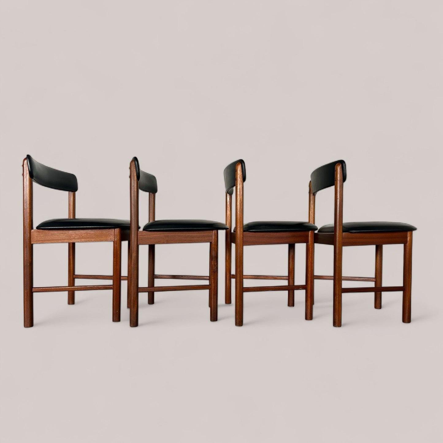 Set of 4 Mid Century Macintosh Dining Chairs, Model 4103