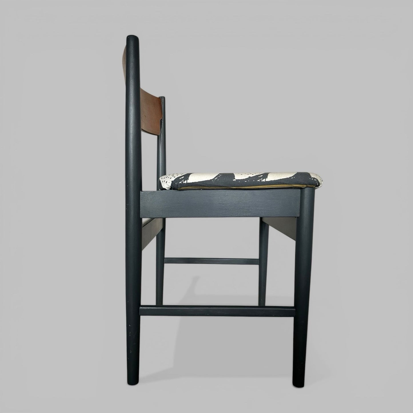 Mid Century Dining Chairs Set of 4 Painted Frame