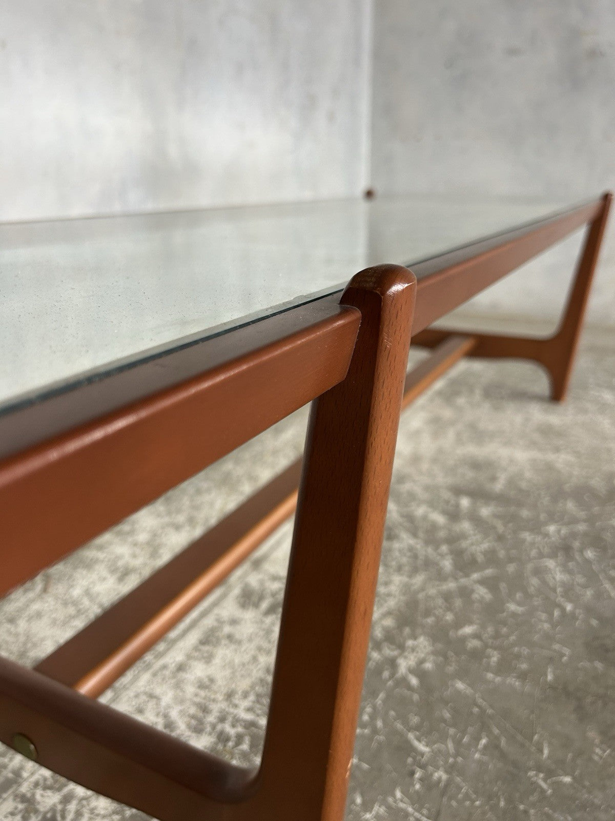 Mid Century Teak And Glass Coffee Table