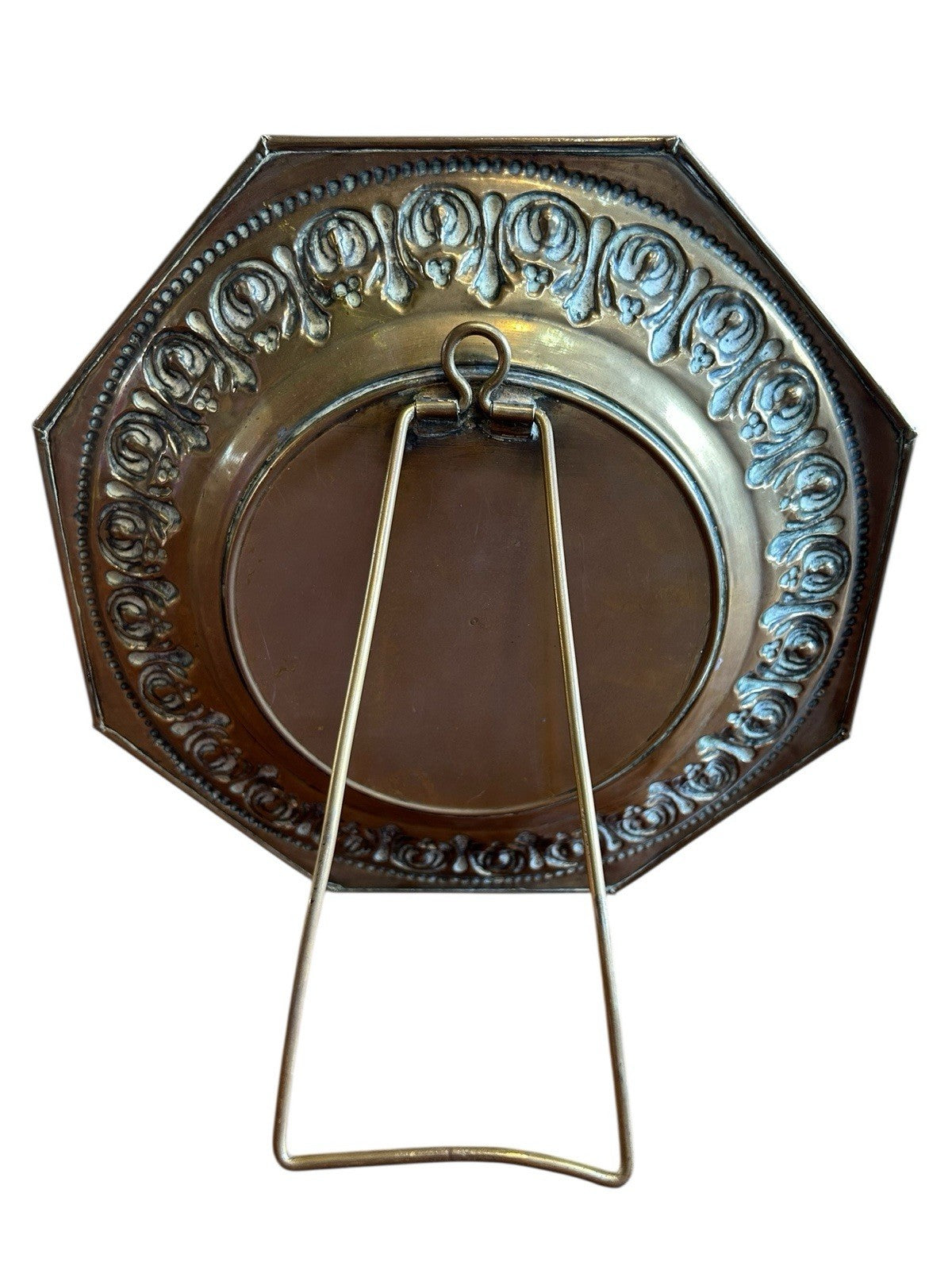Vintage Brass Mirror With Stand