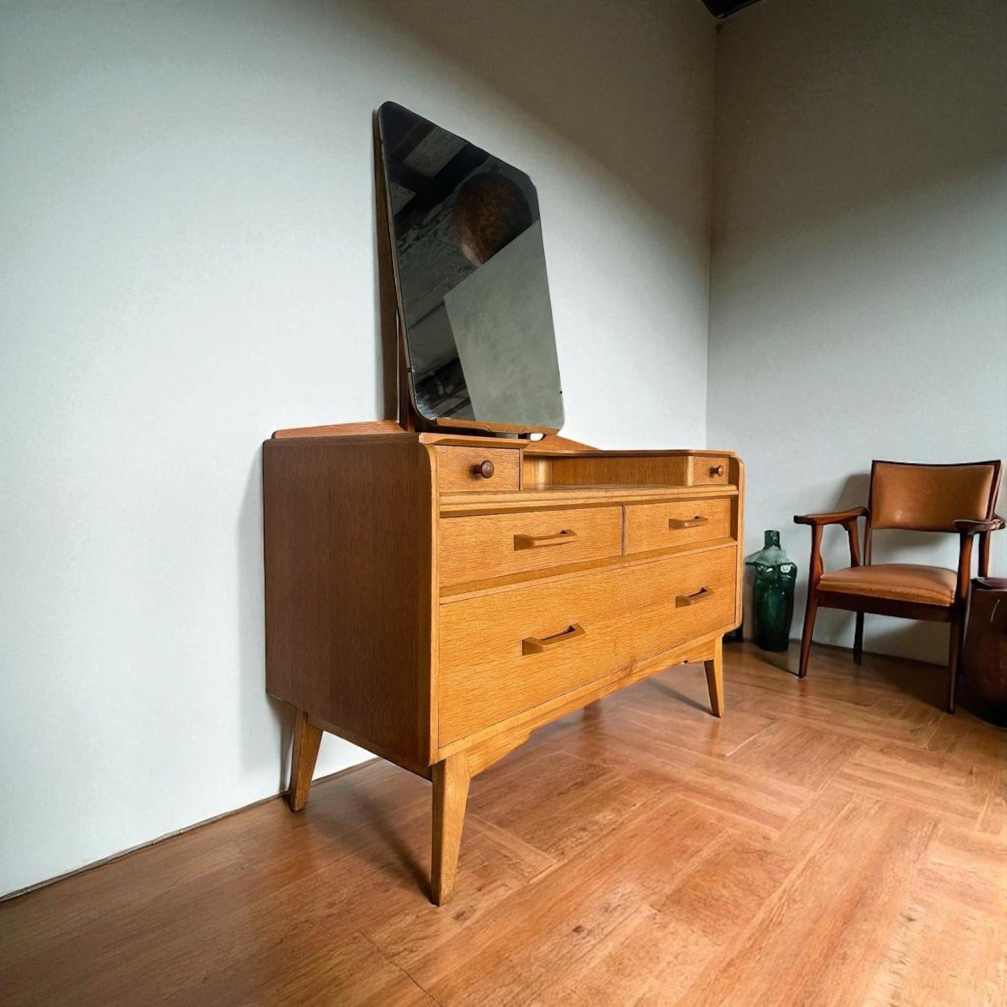 G-Plan Brandon Oak Dressing Table with Mirror – 1960s