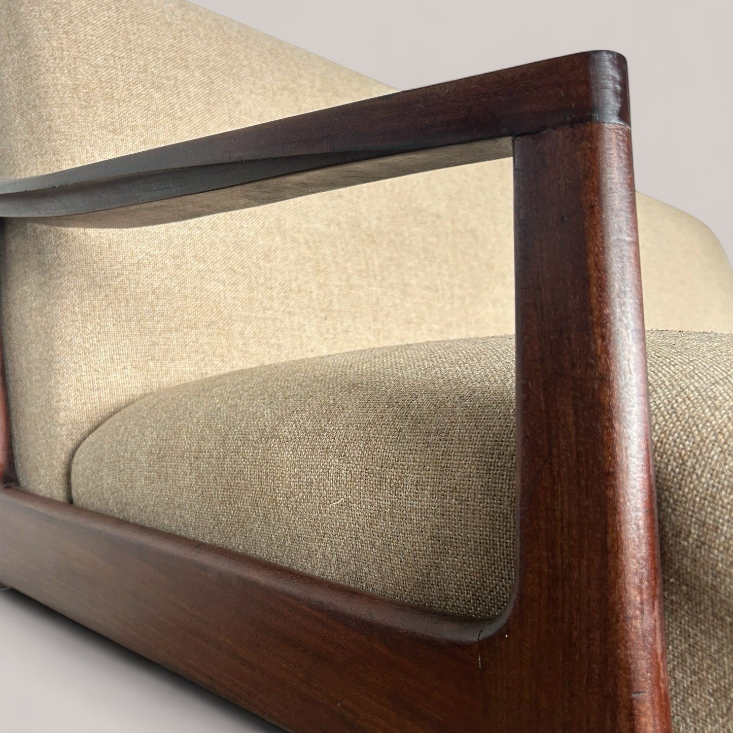 Danish Mid Century Day Bed Sofa Bed with Teak Frame