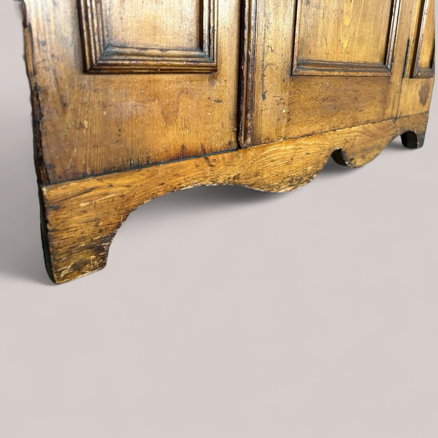 Victorian Pine Mirrored Hall Cupboard / Coat Armoire