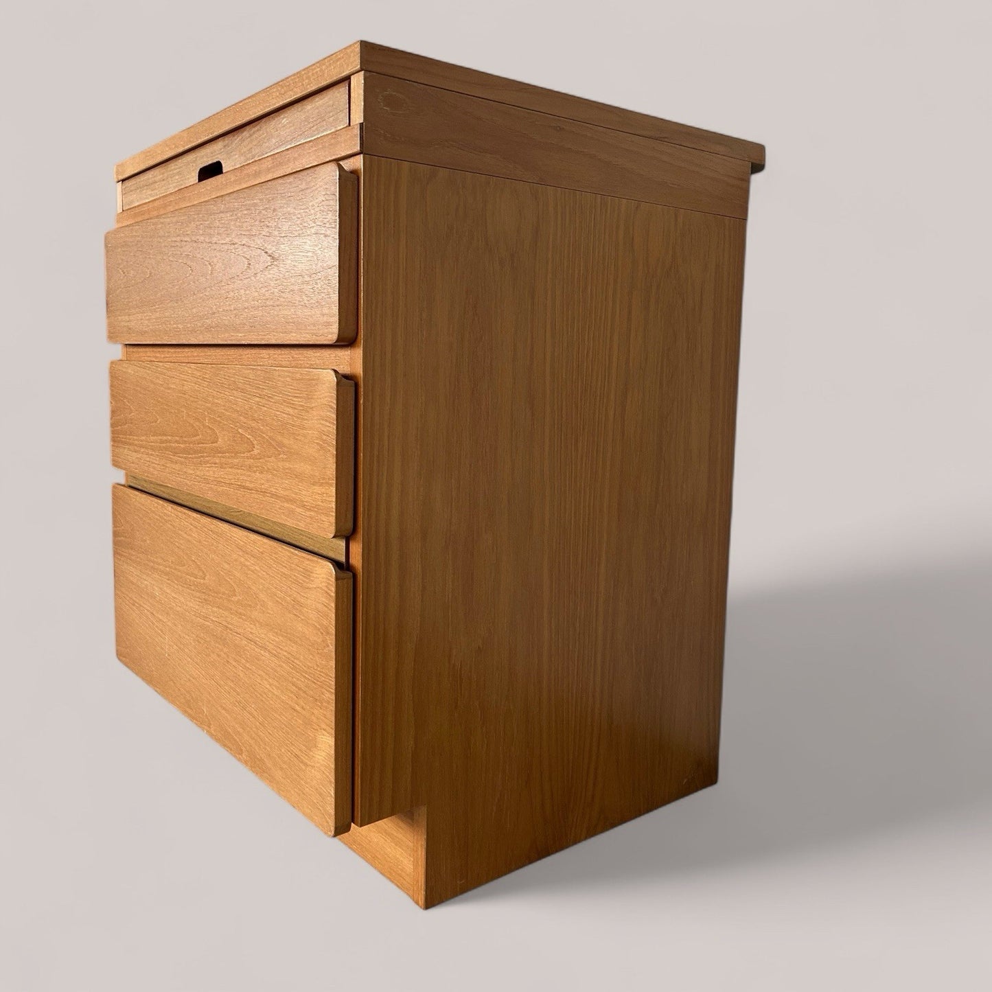 Tapley 33 Teak Desk with Three Drawers and Pull-Out Writing Surface