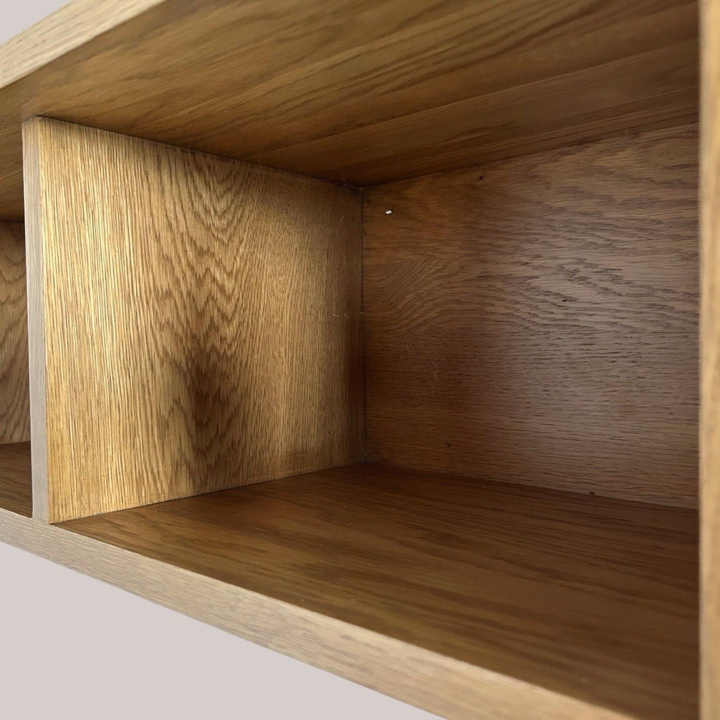 Solid Oak Wall-Mounted Coat Rack with Shelf and Cubby Storage