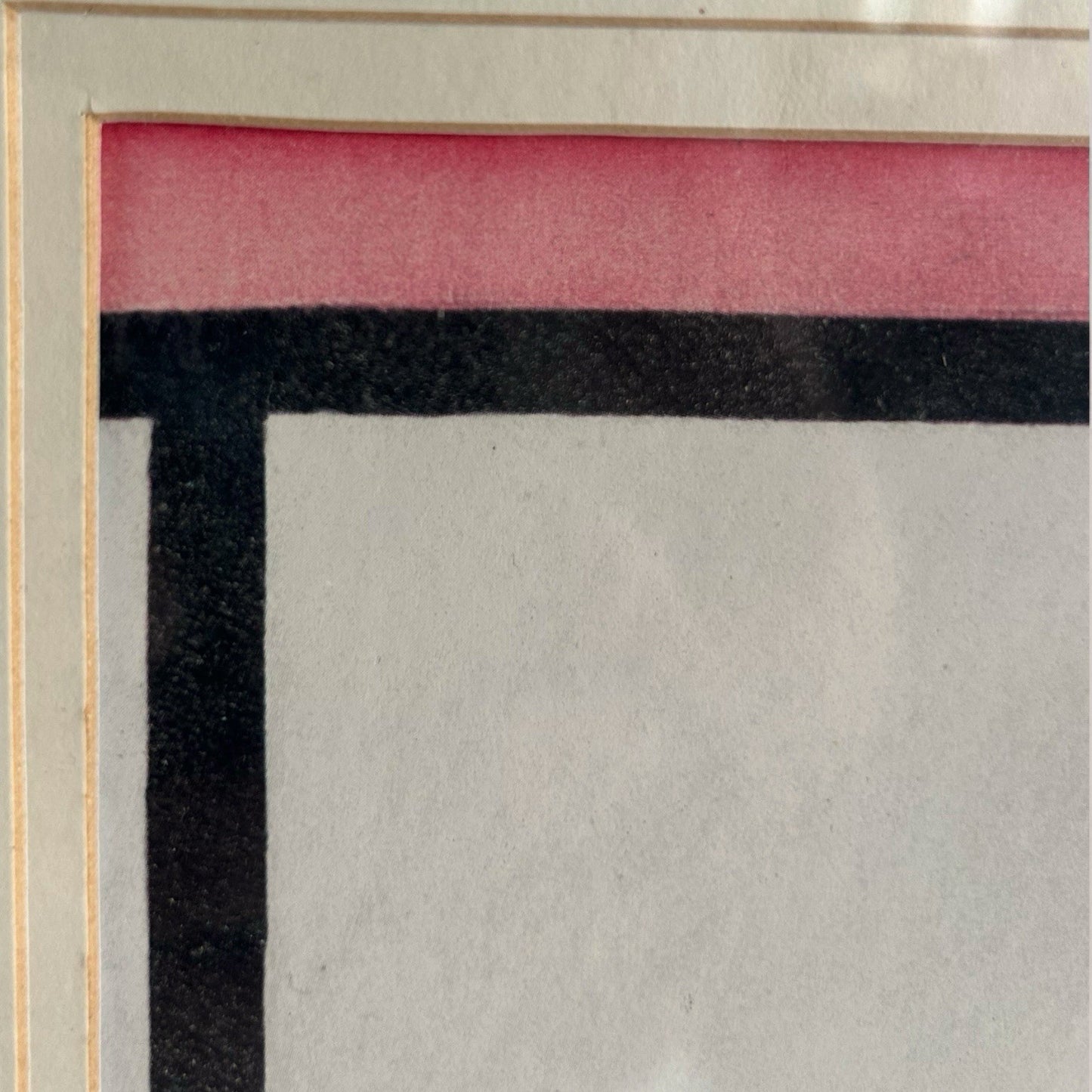 Framed Piet Mondrian Print Composition No. 2 in Black Frame (66x76.5cm)