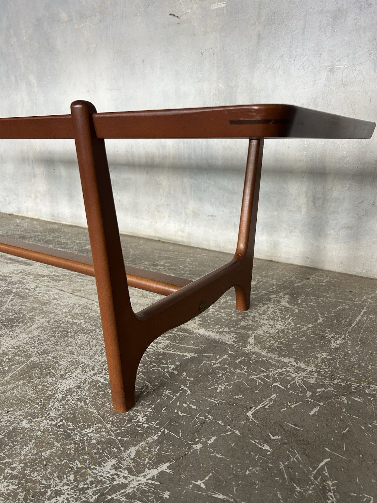 Mid Century Teak And Glass Coffee Table