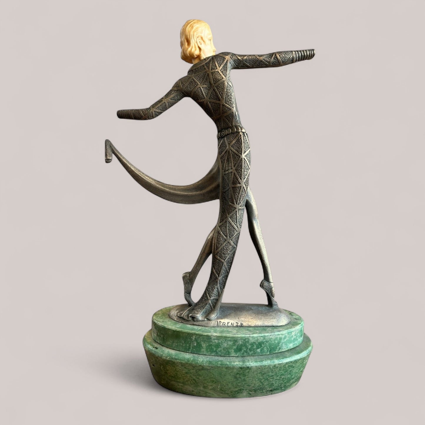 1930s Deco Bronze Figurine (dancer) By Josef Lorenzi