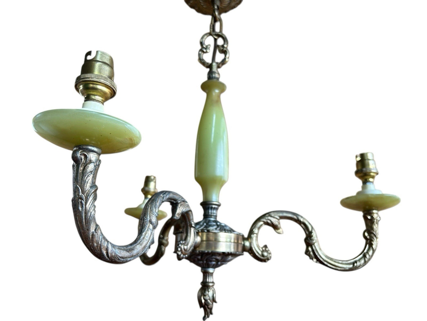 French Three Arm Chandelier / Pendant Light
