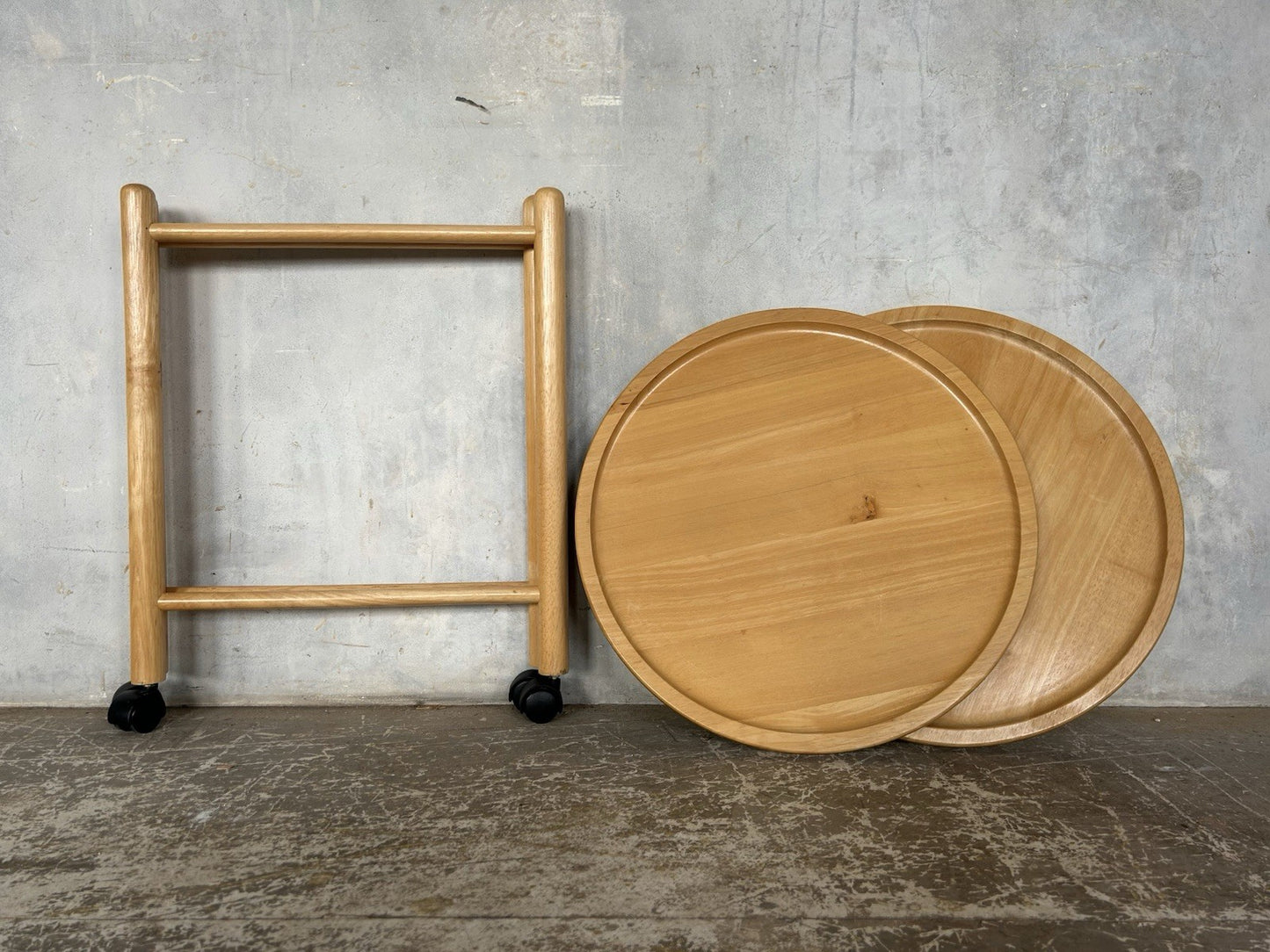 Vintage, Folding, Circular Hostess / Serving Trolley
