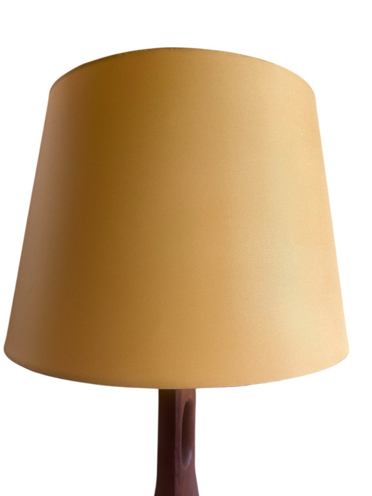Hand Carved Vintage Teak Table Lamp
