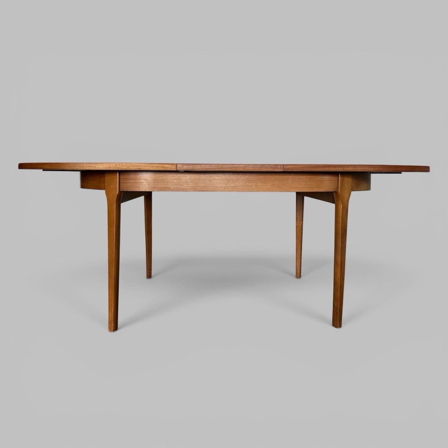 Mid Century Teak Extending Oval Dining Table
