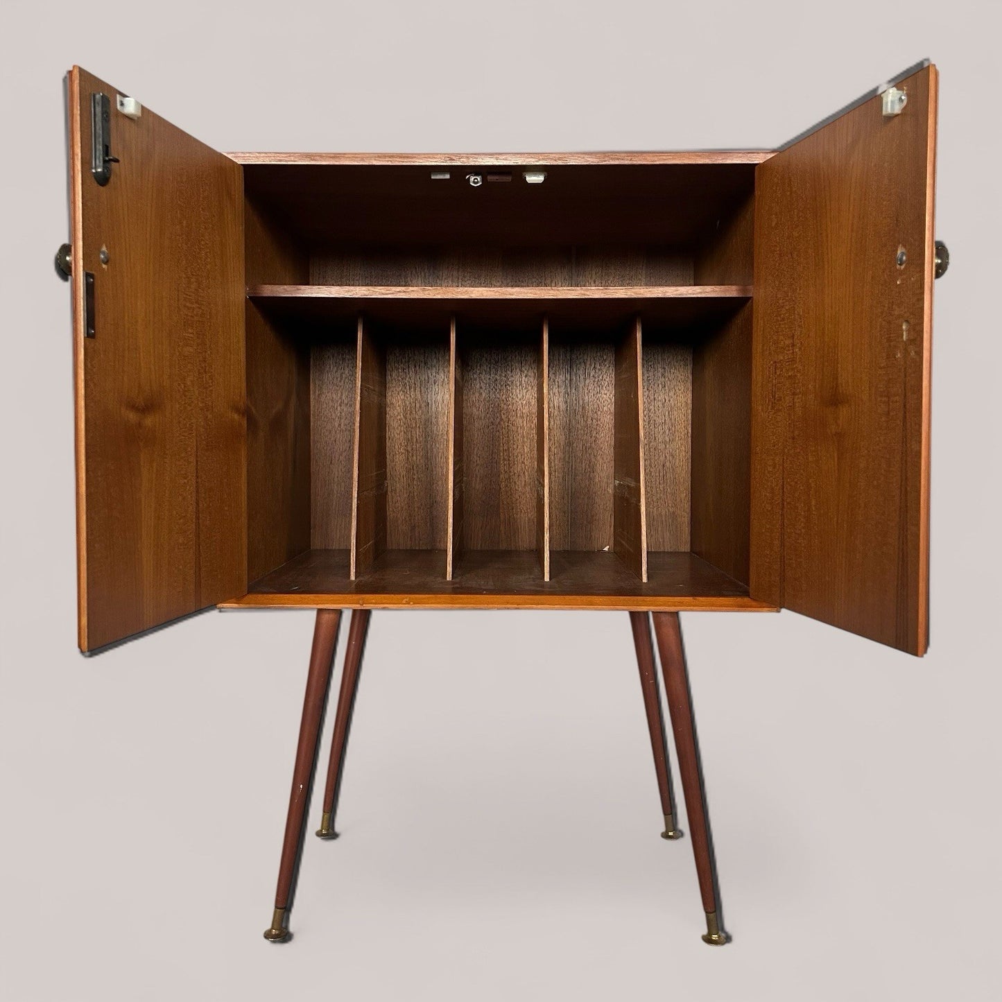 1960s Record Player Cabinet And Vinyl Storage