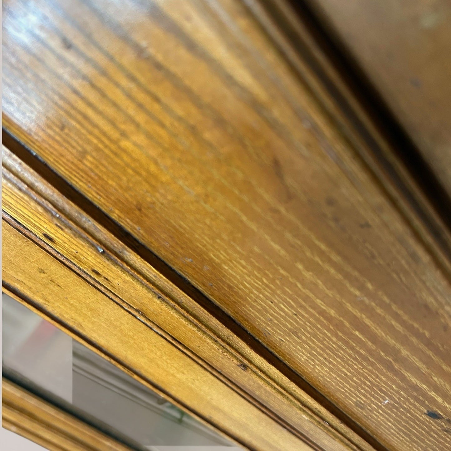 Victorian Pine Mirrored Hall Cupboard / Coat Armoire