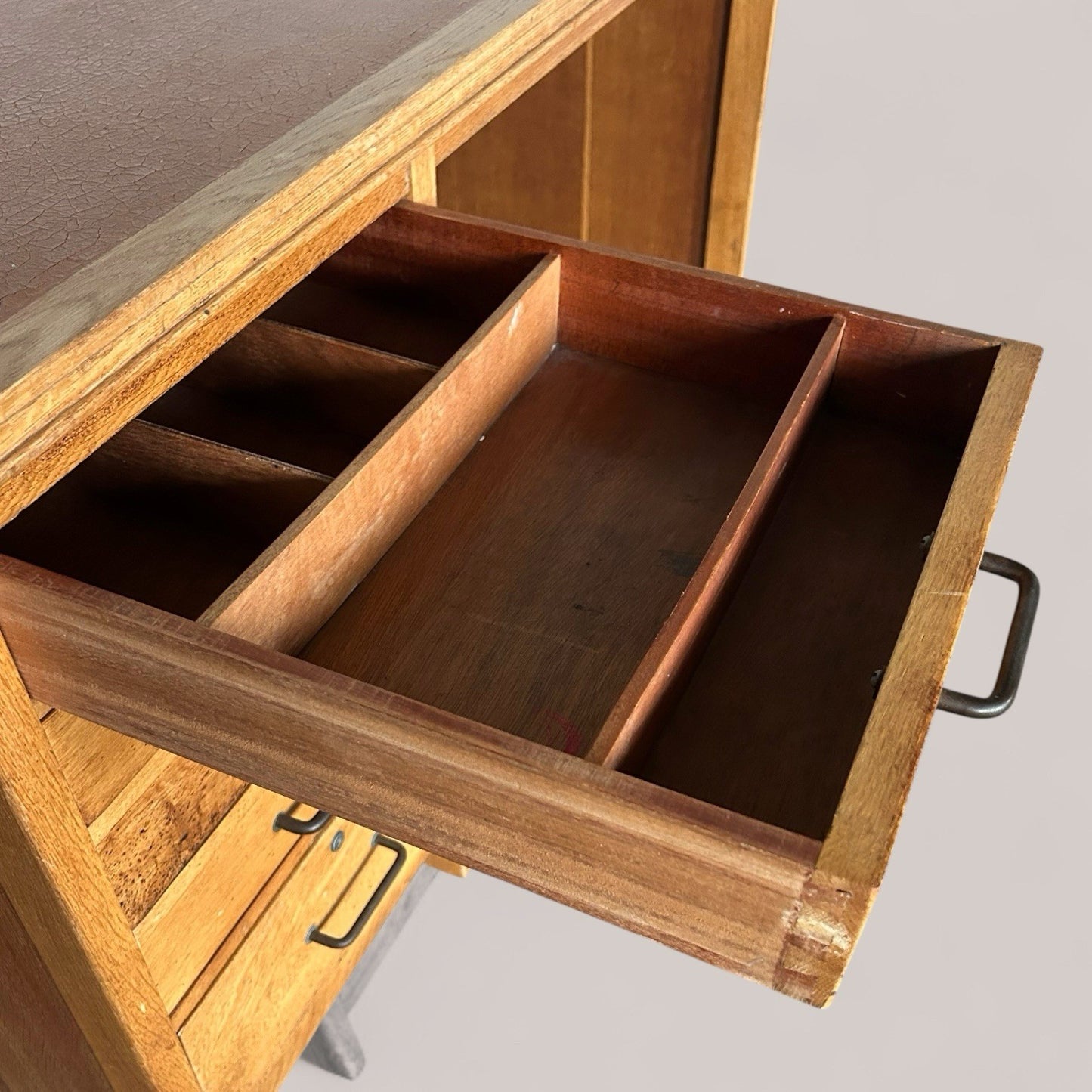 1960s light oak desk by Enham Industries