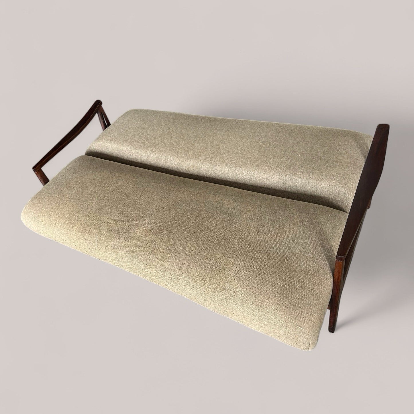 Danish Mid Century Day Bed Sofa Bed with Teak Frame