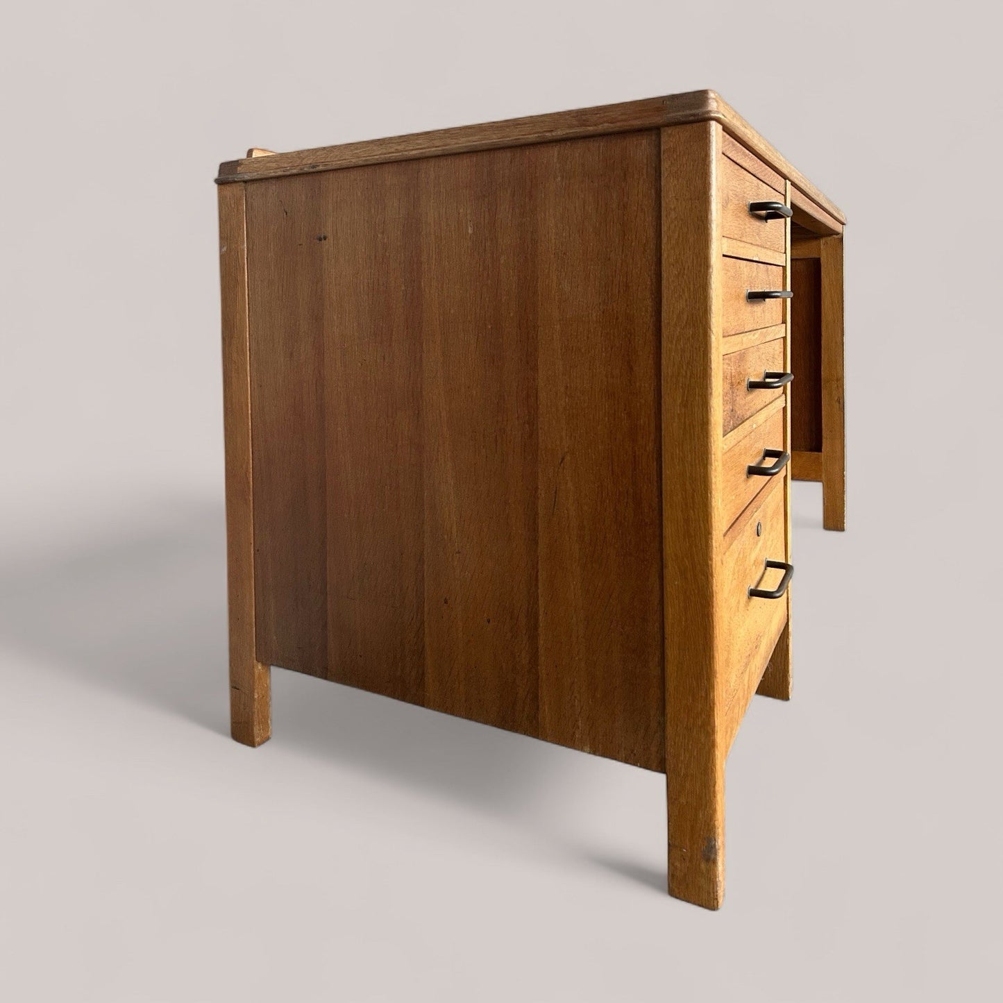 1960s light oak desk by Enham Industries