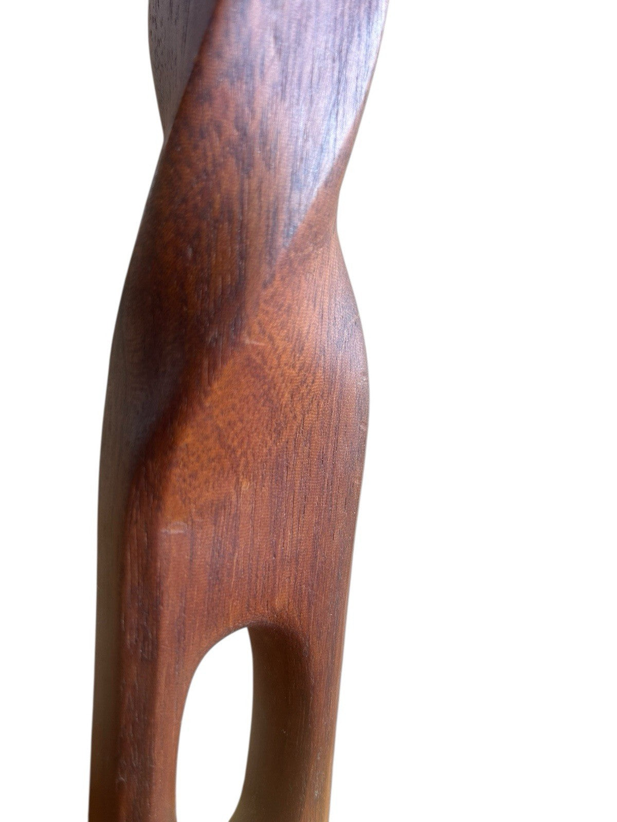 Hand Carved Vintage Teak Table Lamp