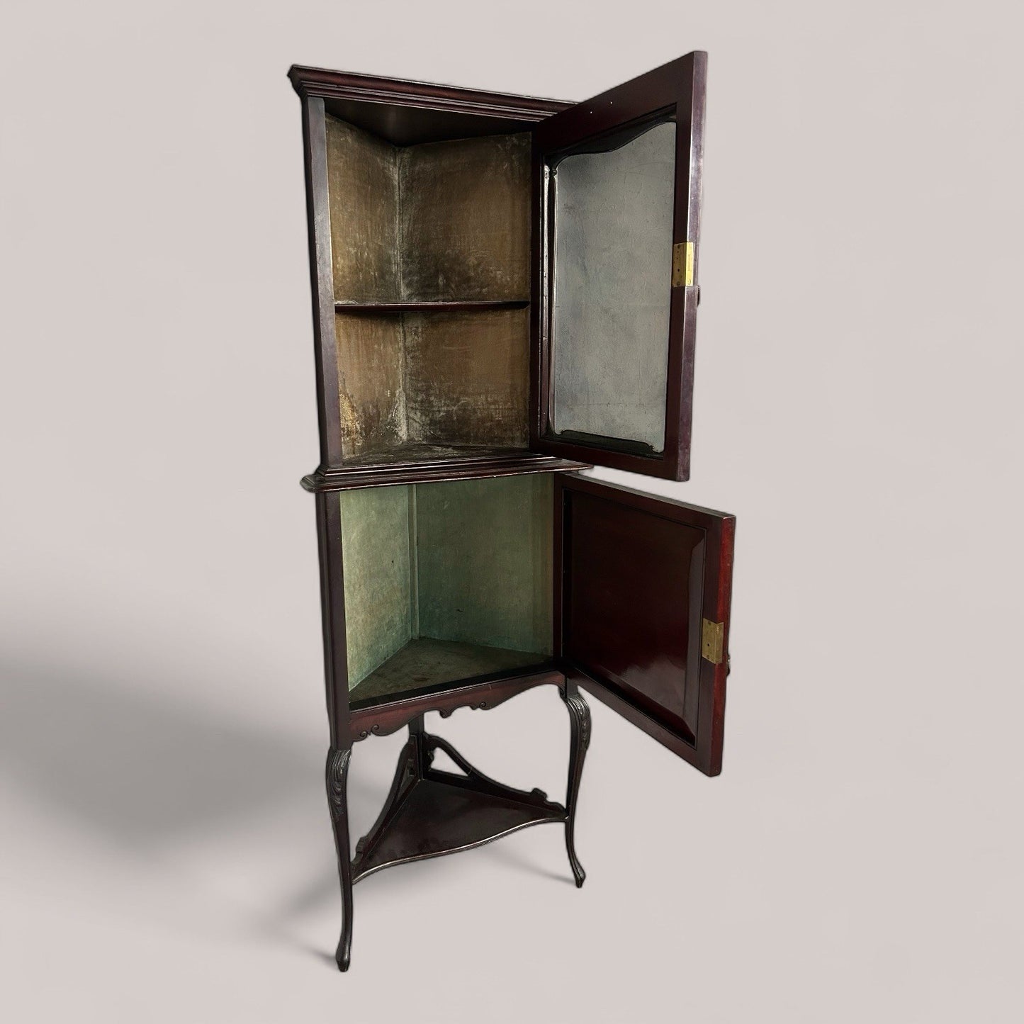 Antique Victorian Mahogany Corner Cabinet