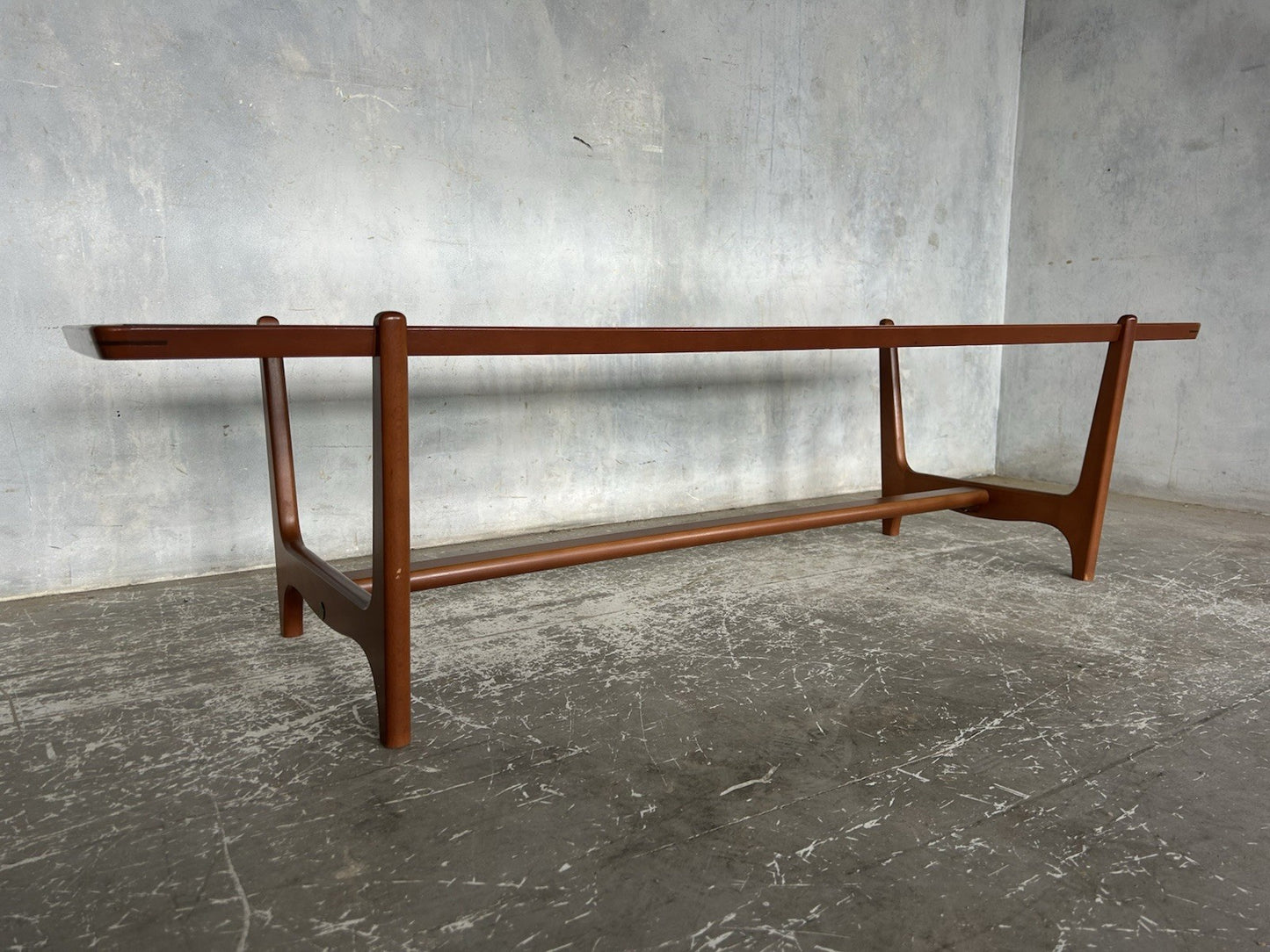 Mid Century Teak And Glass Coffee Table