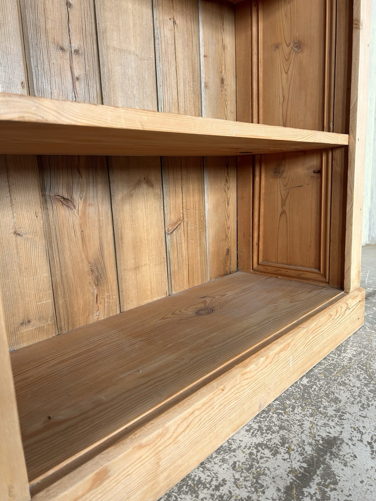 Vintage Solid Pine Rustic Bookcase / Shelving Unit