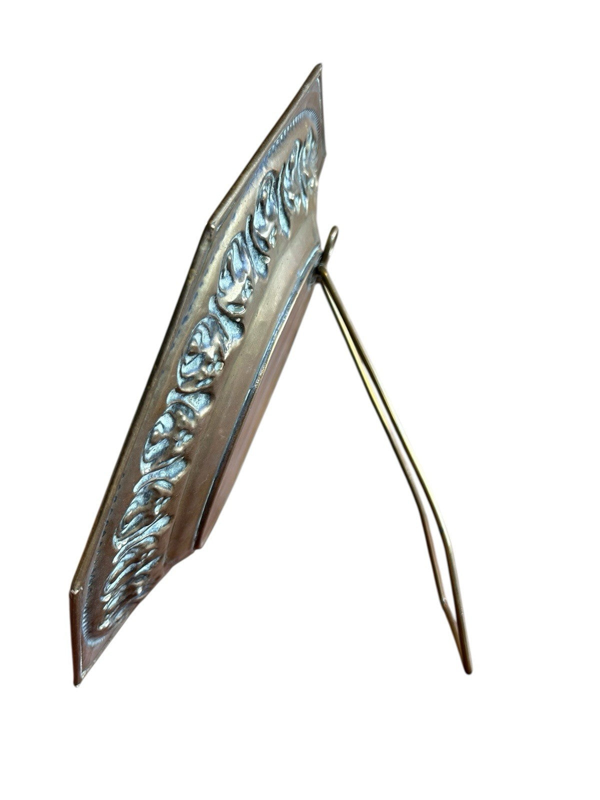 Vintage Brass Mirror With Stand