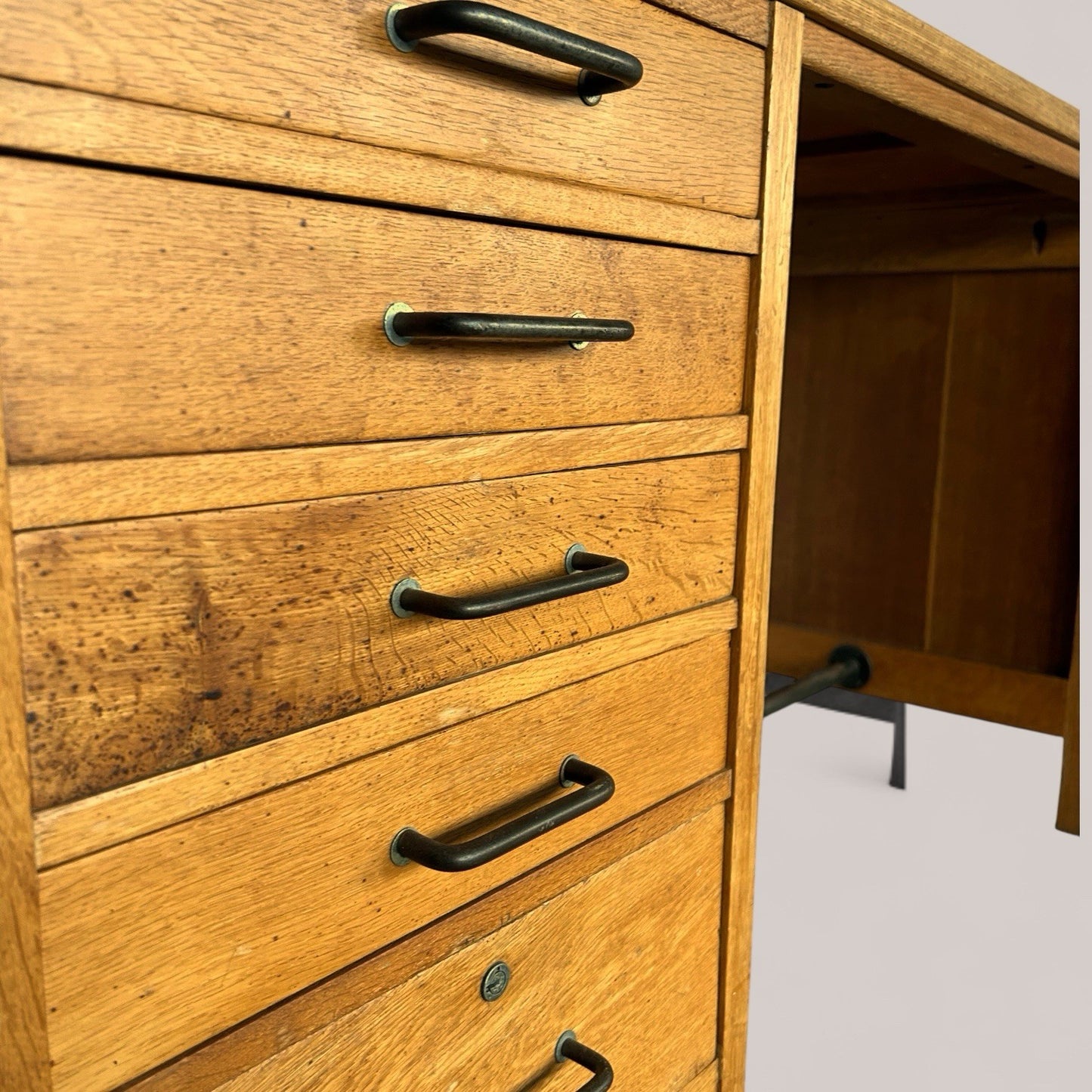 1960s light oak desk by Enham Industries