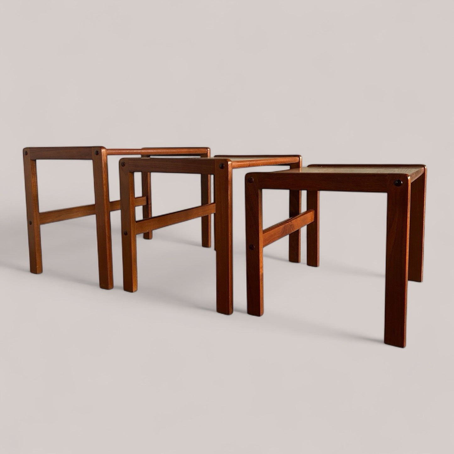 Danish Teak Mid Century 3 piece nest of tables