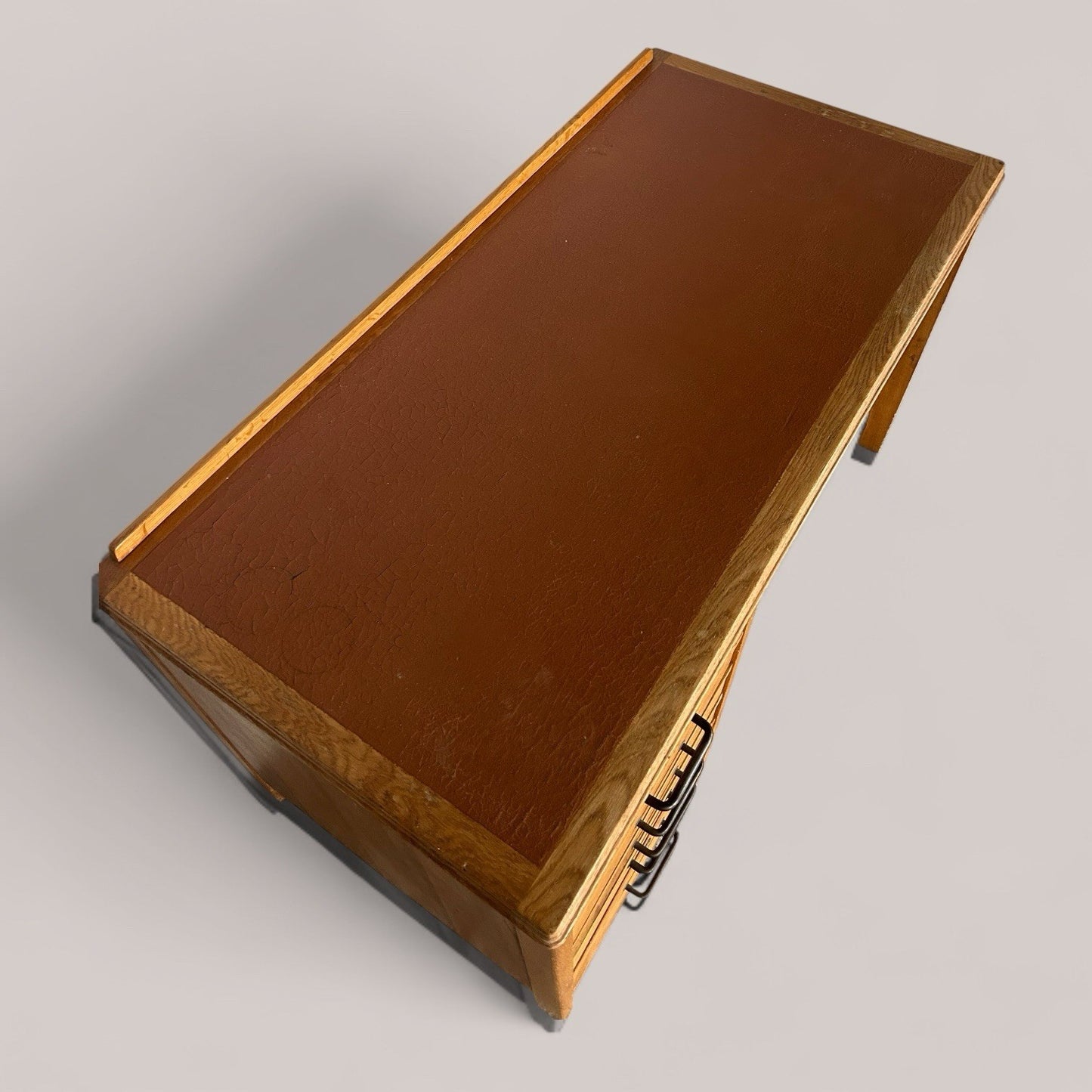 1960s light oak desk by Enham Industries