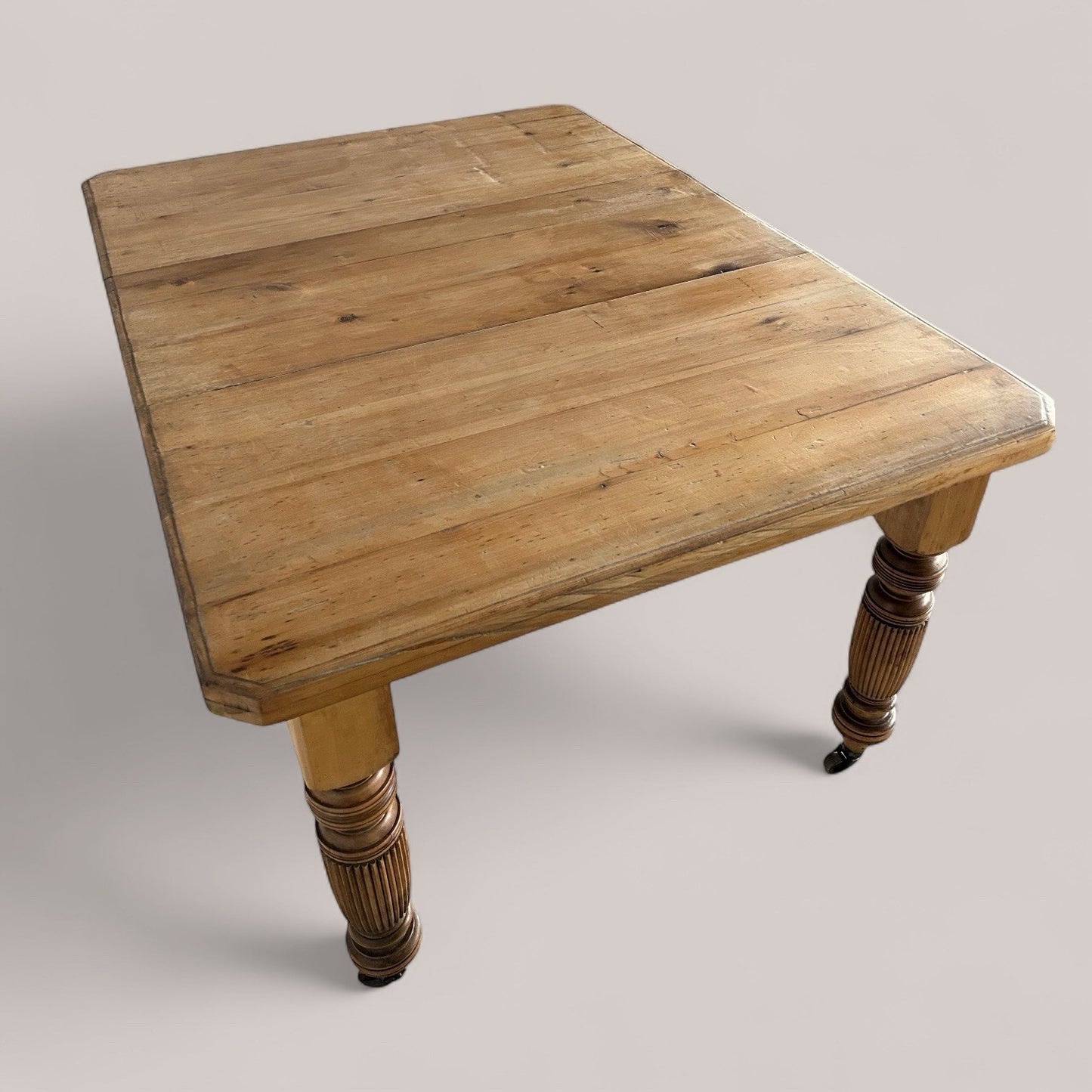 Victorian Wind Out stripped Pine Dining Table by Joseph Fitter
