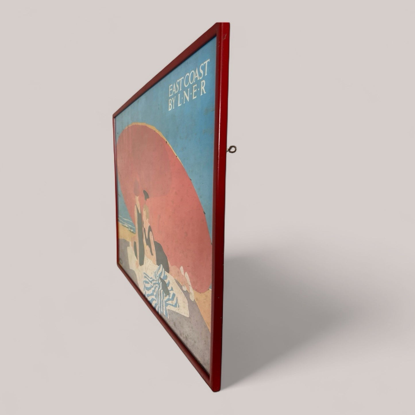 Vintage 1980s LNER Railway Poster Print “East Coast” Beach Scene.