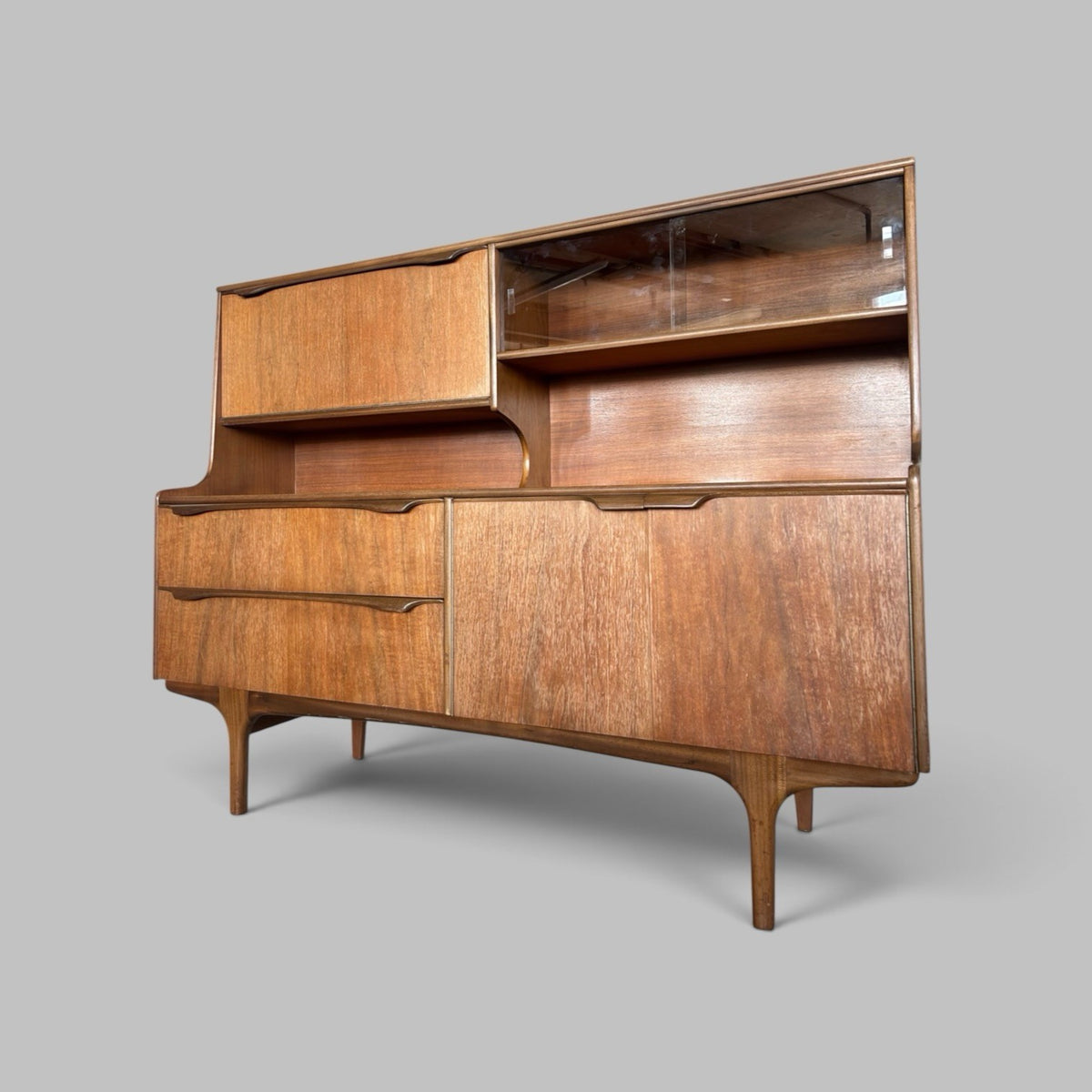 1960s Sutcliffe of Todmorden Highboard with Drinks Cabinet