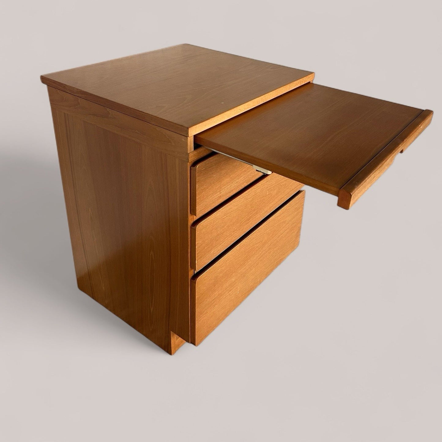 Tapley 33 Teak Desk with Three Drawers and Pull-Out Writing Surface