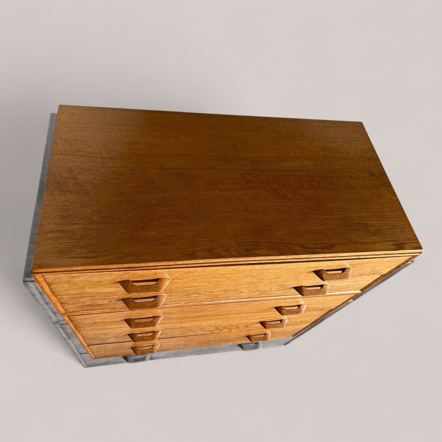 Scandi Oak Mid Century Tallboy Chest of Drawers