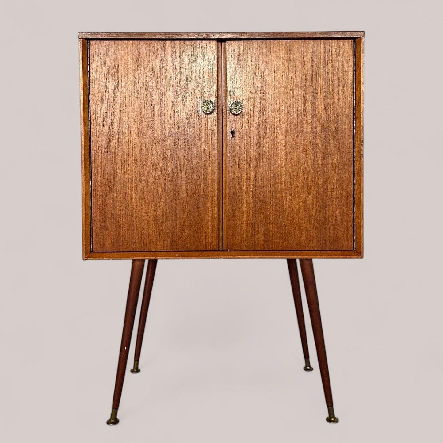 1960s Record Player Cabinet And Vinyl Storage