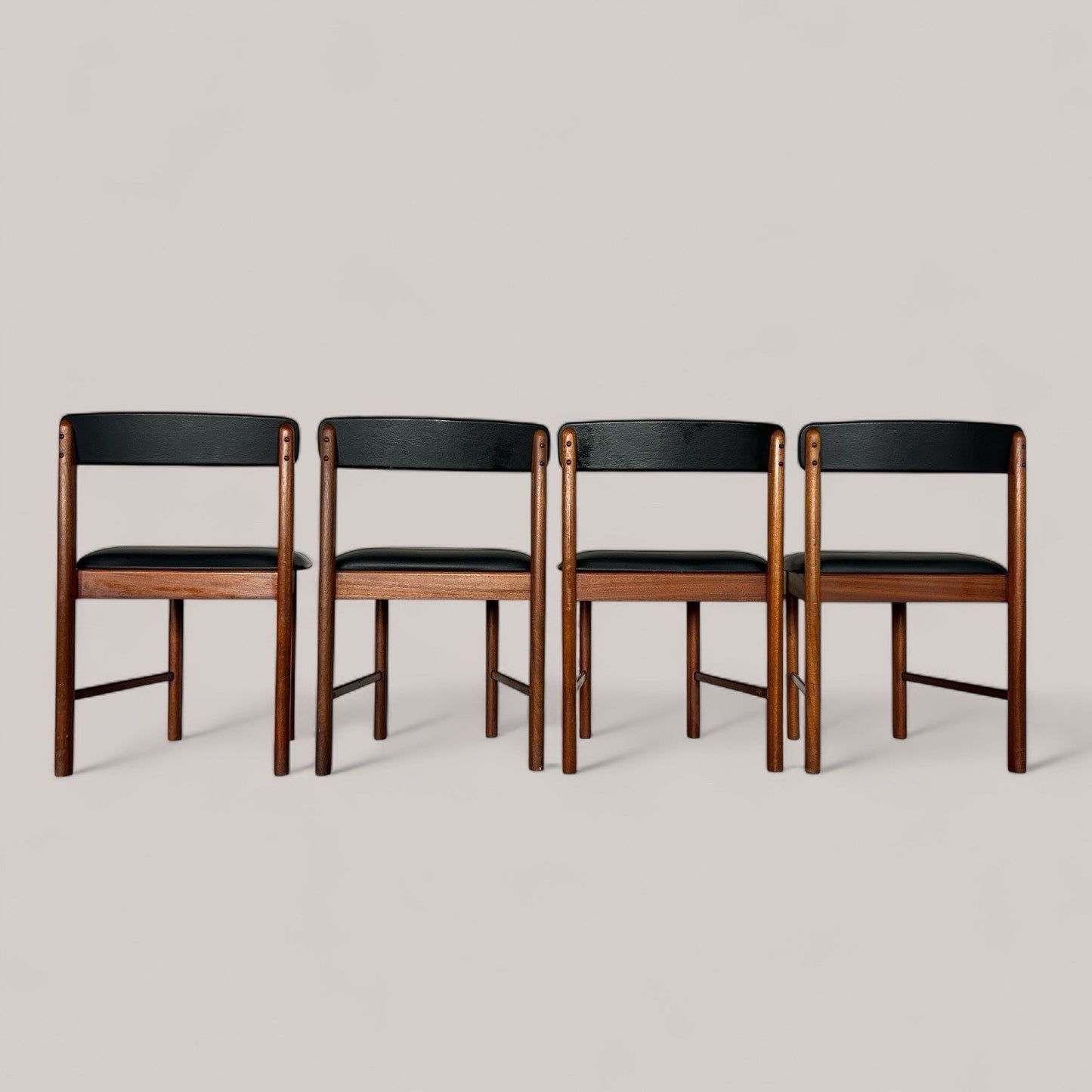 Set of 4 Mid Century Macintosh Dining Chairs, Model 4103