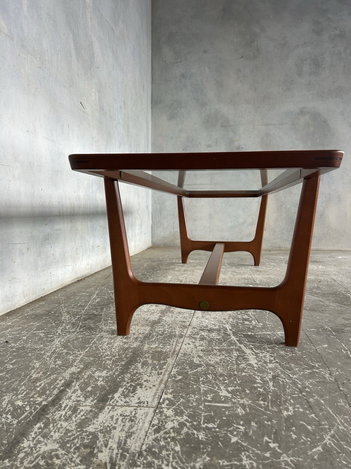 Mid Century Teak And Glass Coffee Table