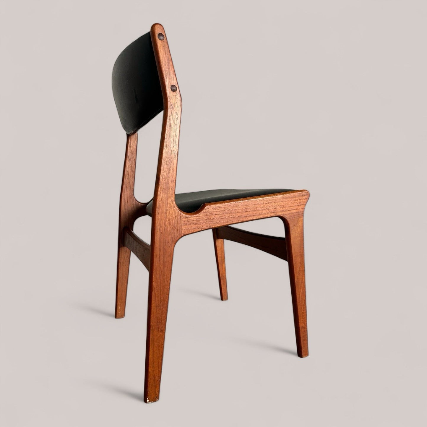 Set of 4 Danish Retro Mid Century Teak Dining Chairs by Erik Buch