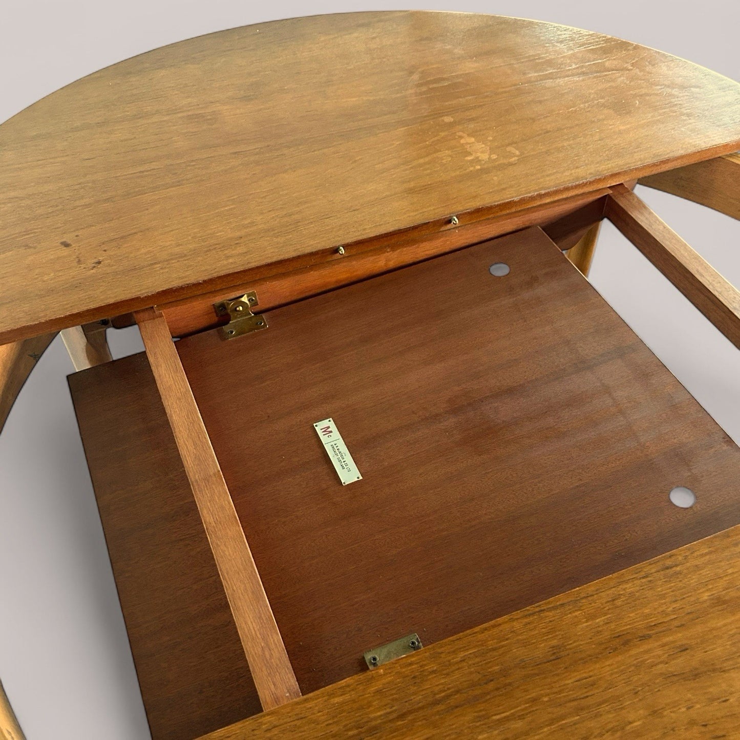 Macintosh Mid Century Dining Set – Round Teak Table & 4 Chairs