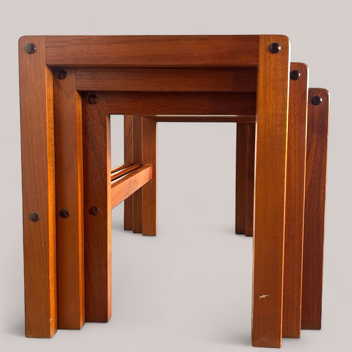 Danish Teak Mid Century 3 piece nest of tables