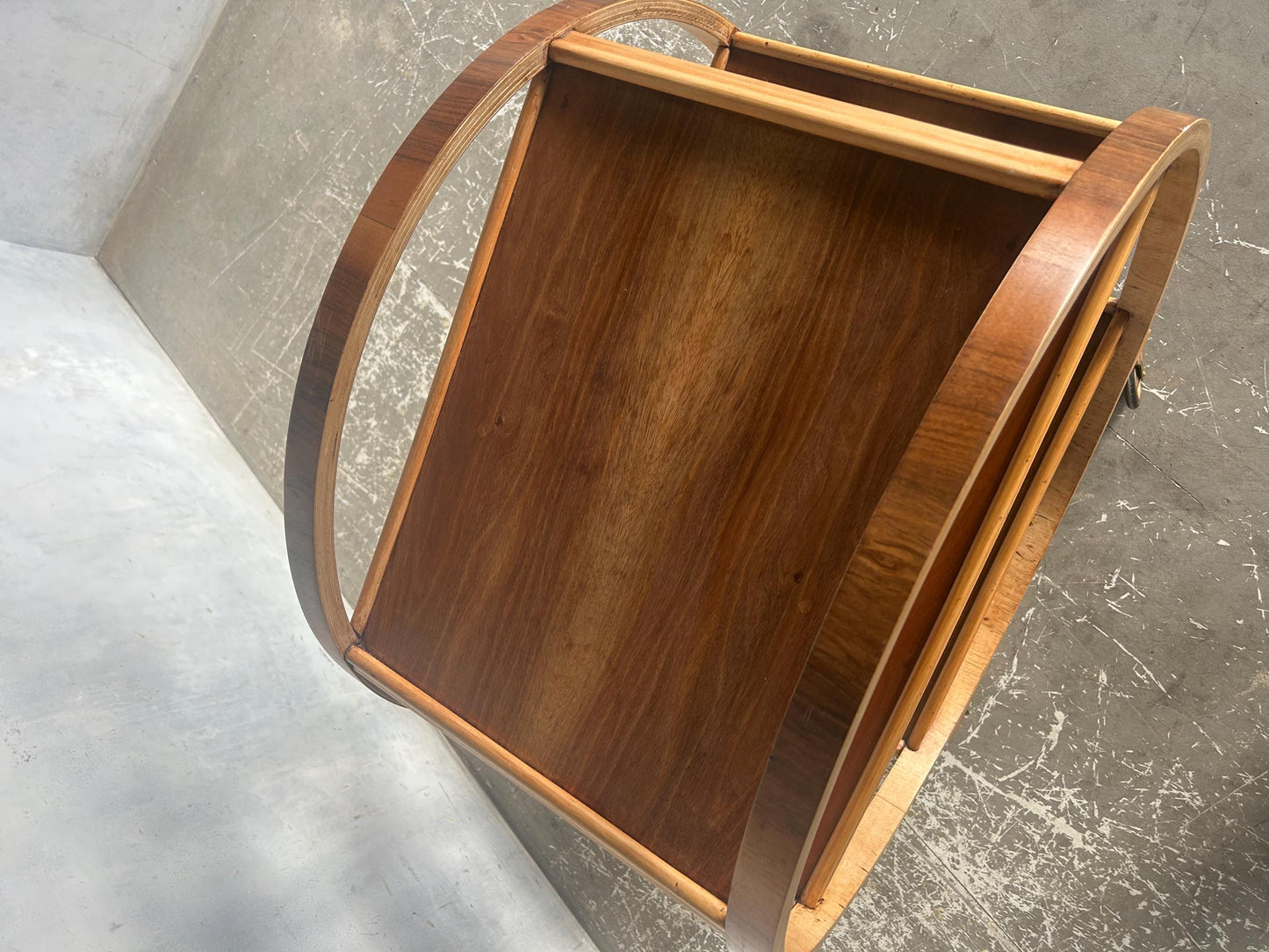 Art Deco 1930s Circular Drinks Trolley / hostess trolley