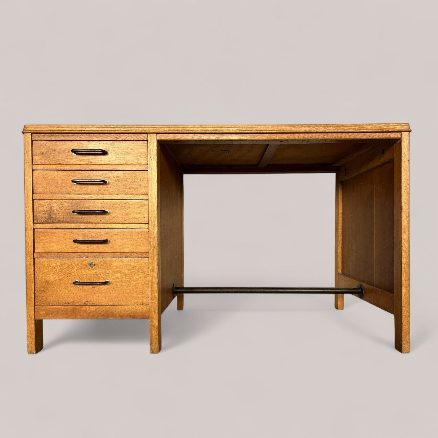 1960s light oak desk by Enham Industries