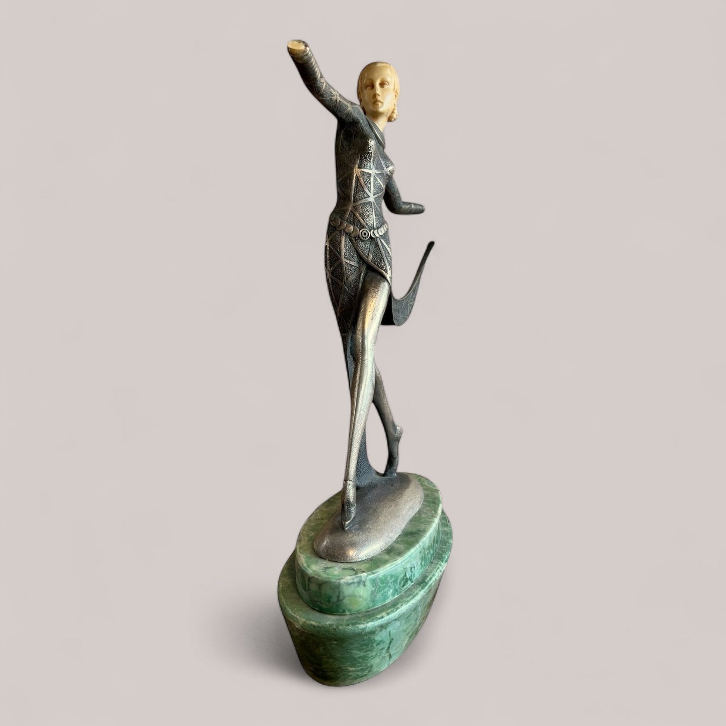 1930s Deco Bronze Figurine (dancer) By Josef Lorenzi