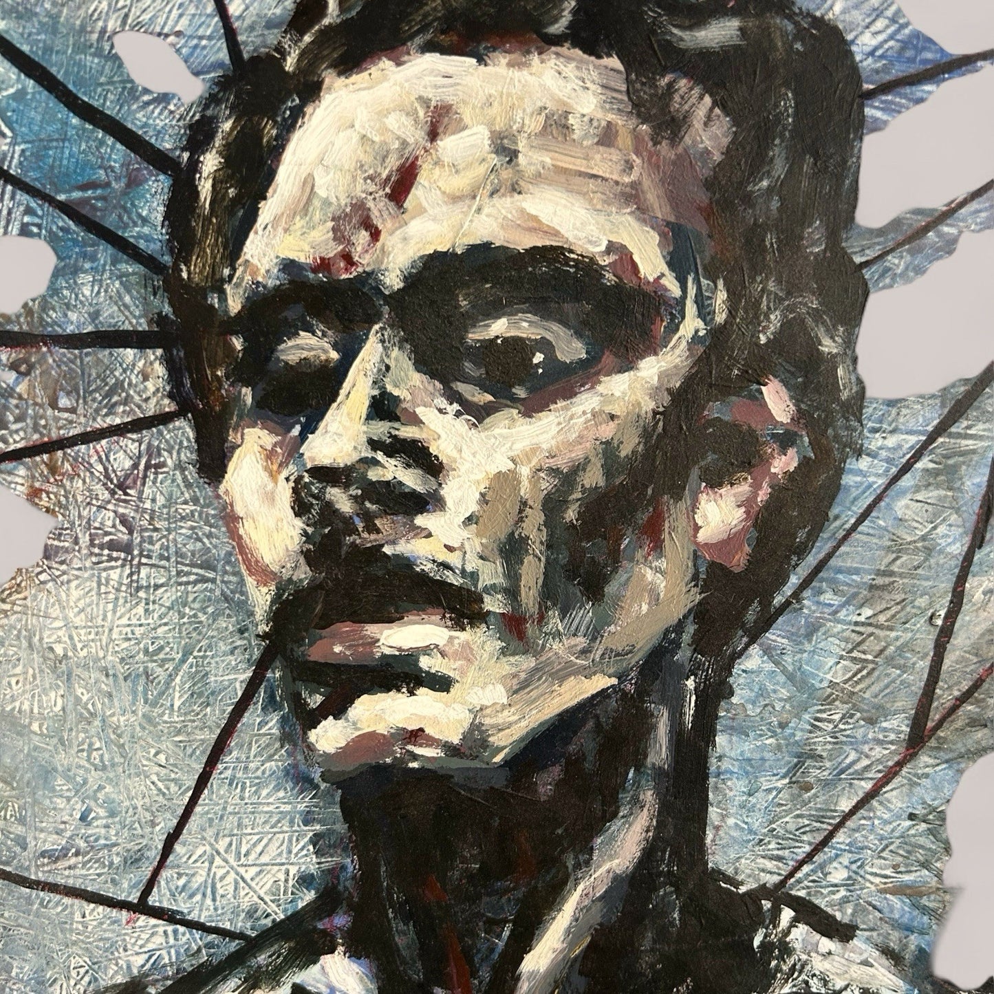 Original Expressionist Painting “Limbo – Dante’s Inferno” by T. Olney (2004)