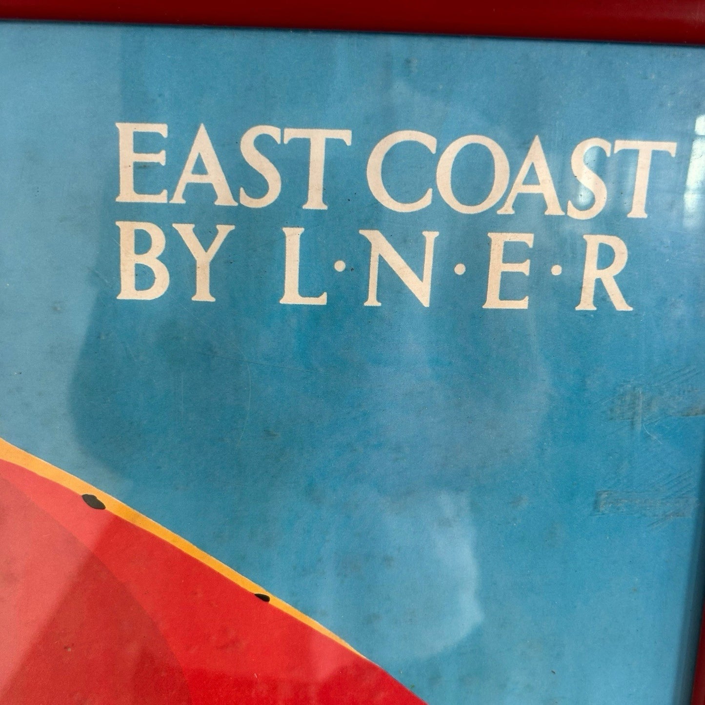 Vintage 1980s LNER Railway Poster Print “East Coast” Beach Scene.
