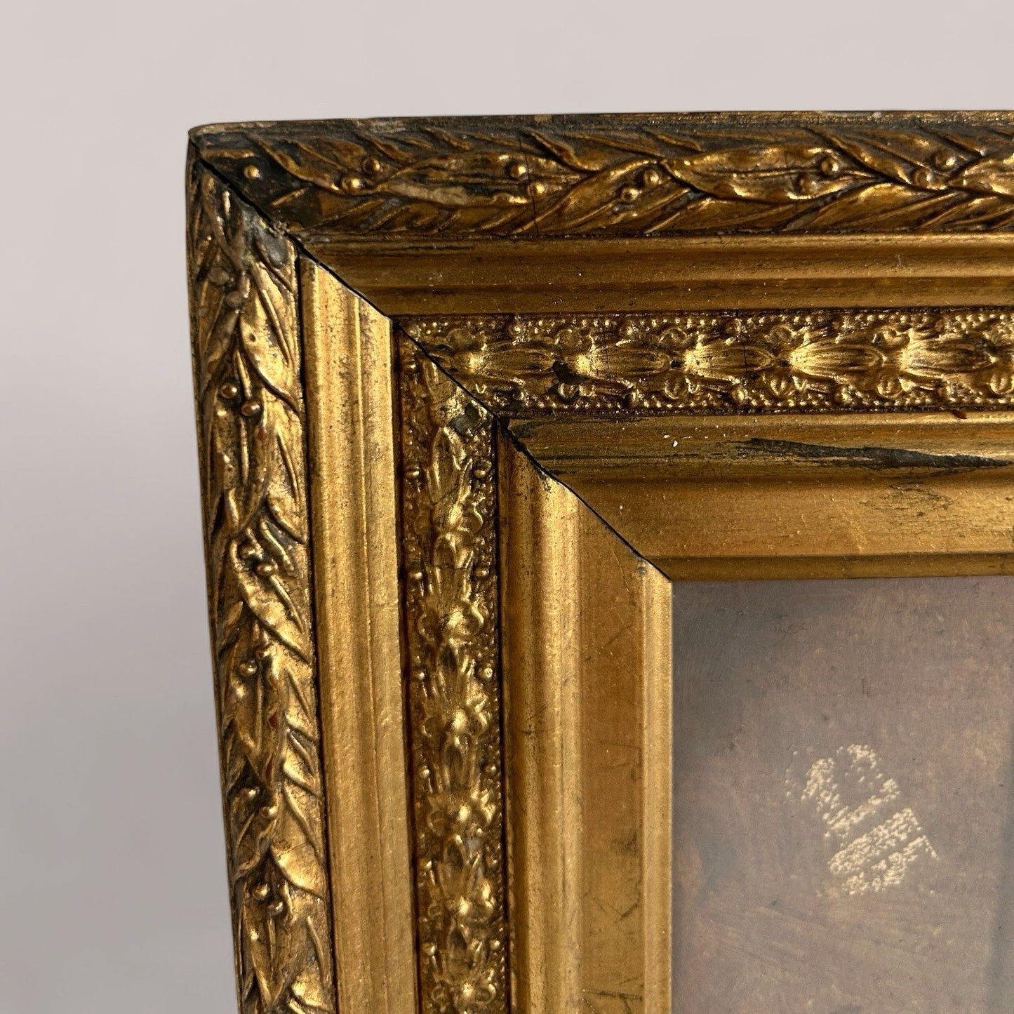 Edwardian Oil Portrait of Gentleman with Dog in Gilt Frame